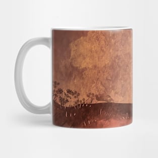 background with mountain and tree Mug